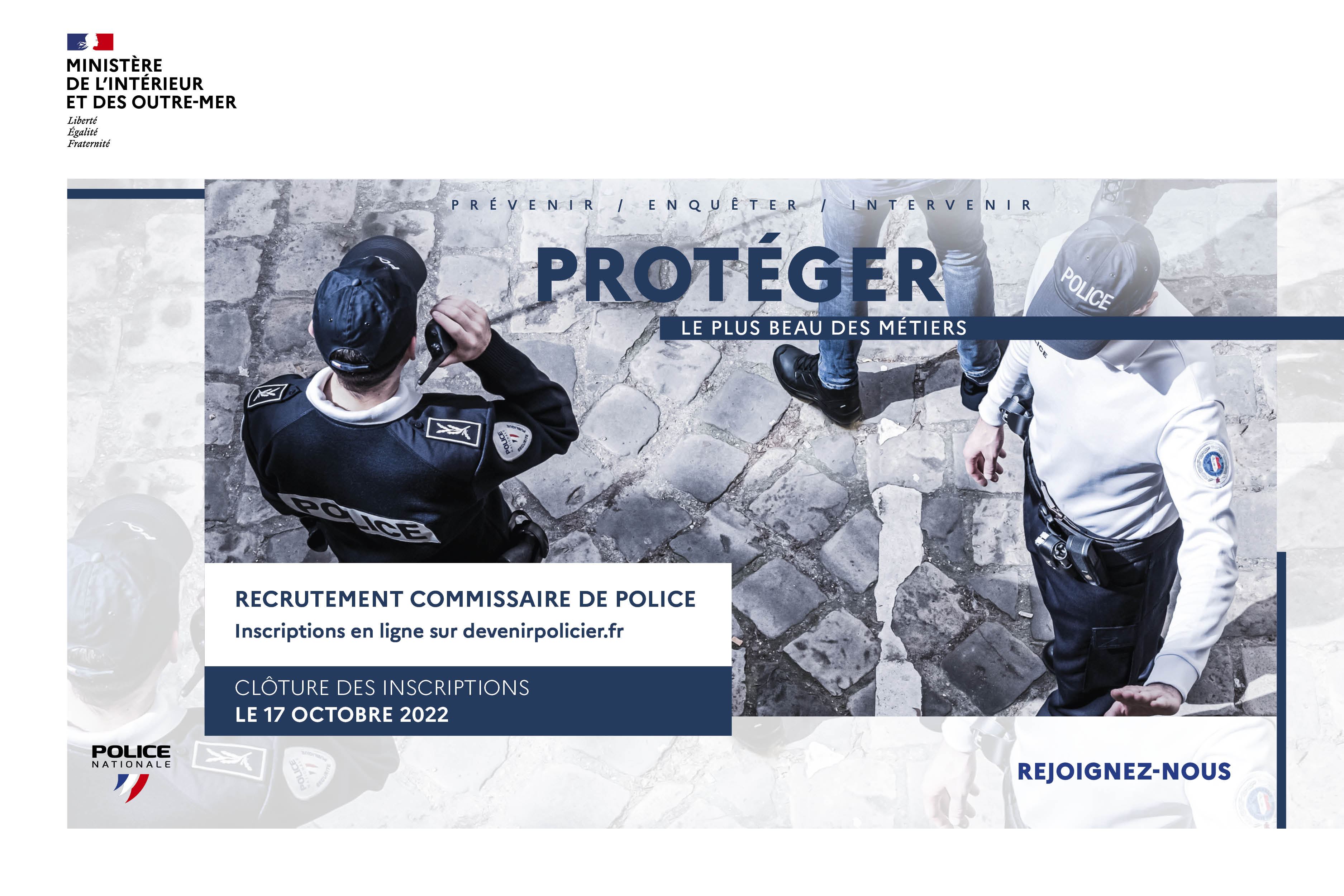 Ouverture concours Commissaire de Police 2022