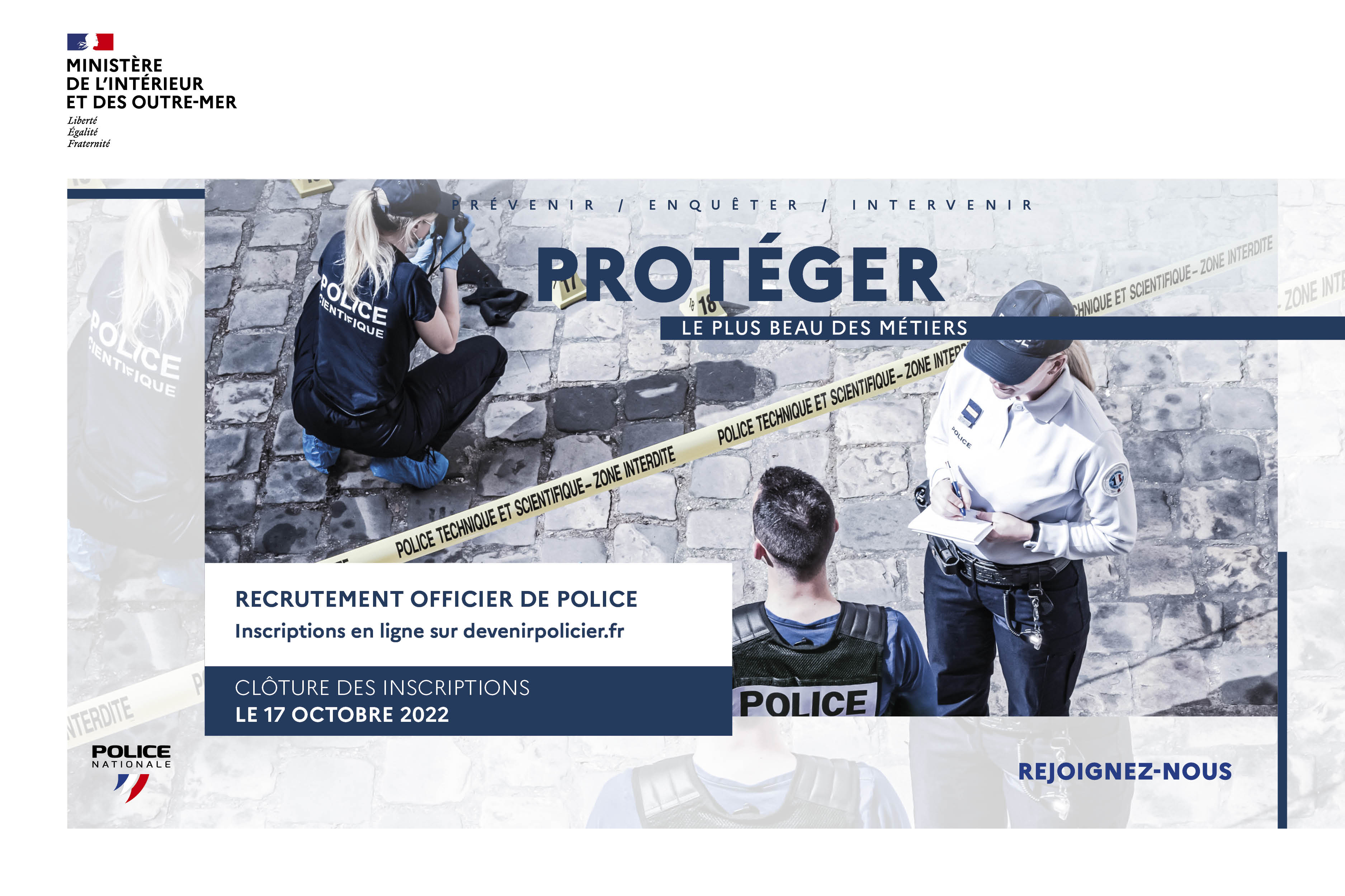 Ouverture concours Officier de Police 2022